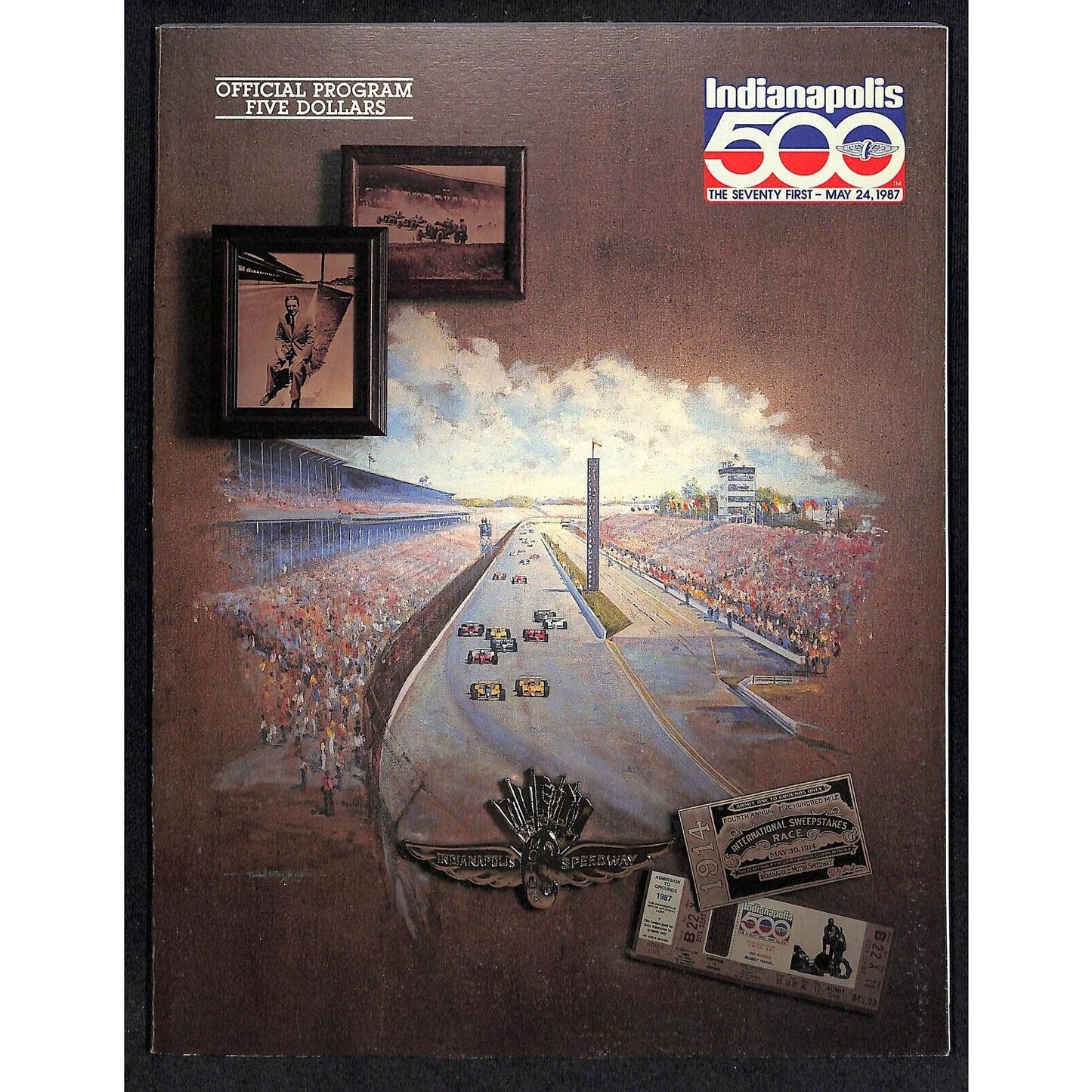 1987 Indianapolis 500 Program Racing VGC 175pp 1lb 3oz