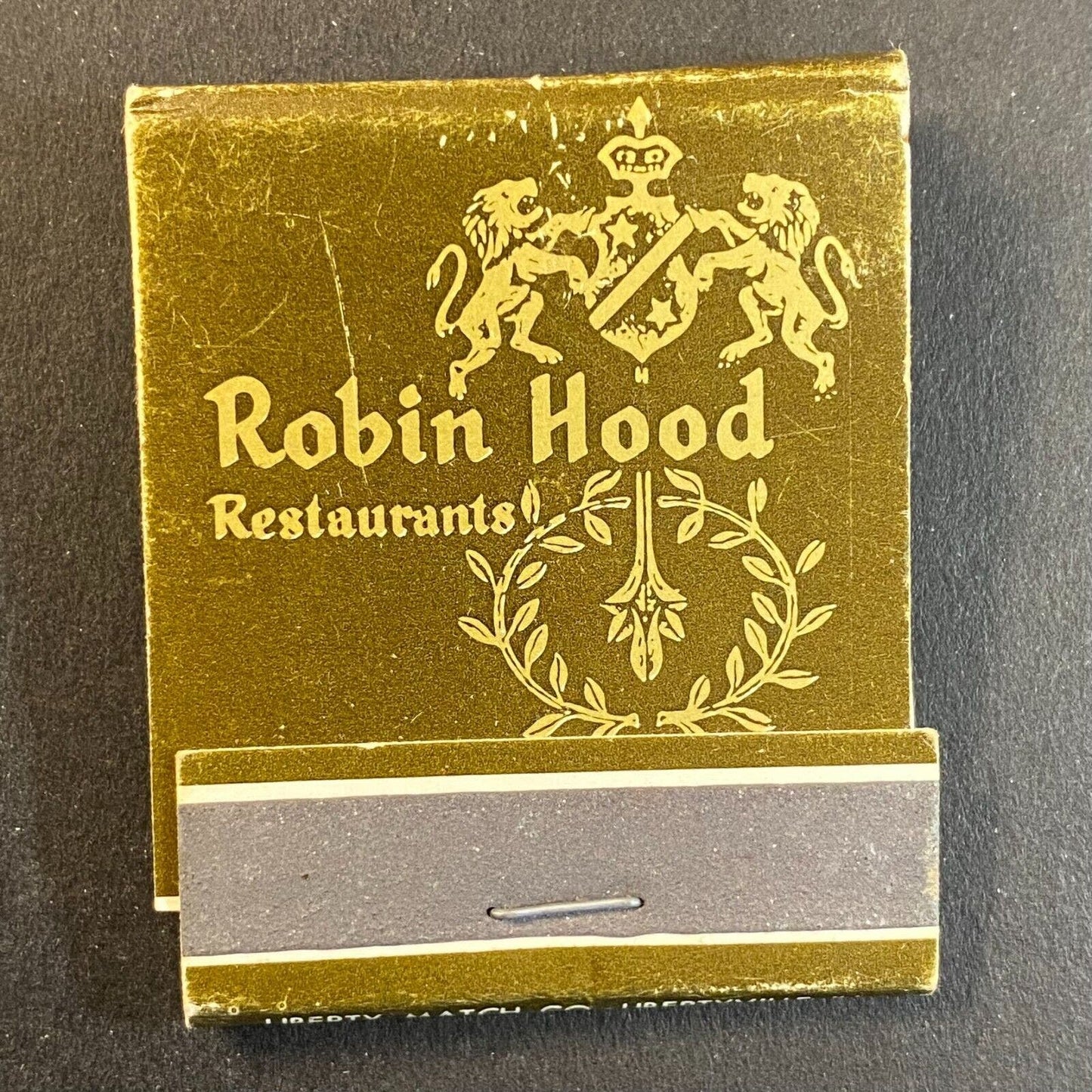 Robin Hood Restaurants / Roost Lounge c1960's-73 Full Matchbook VGC