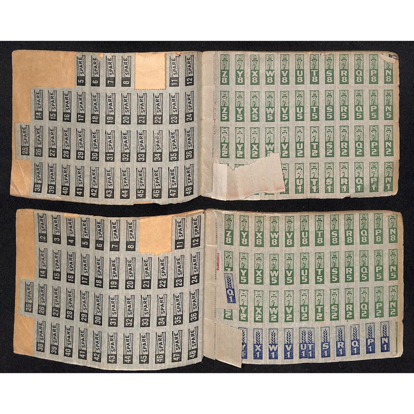 2 WWII OPA War Ration Book 4 Home Front w/ Some Stamps