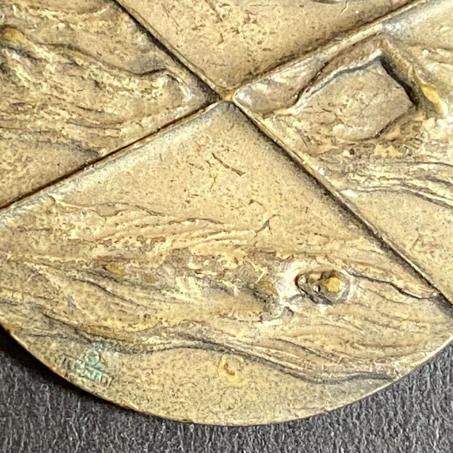 4-Scene Swimming Pendant / Medal "13-14 Yrs" 1977 33mm 16g
