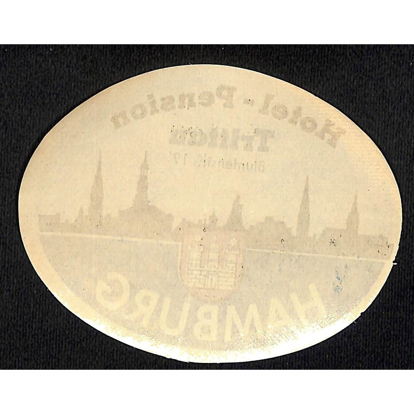 Hotel - Pension Trittau Hamburg c1950's-60's ? Unused Luggage Label VGC Scarce