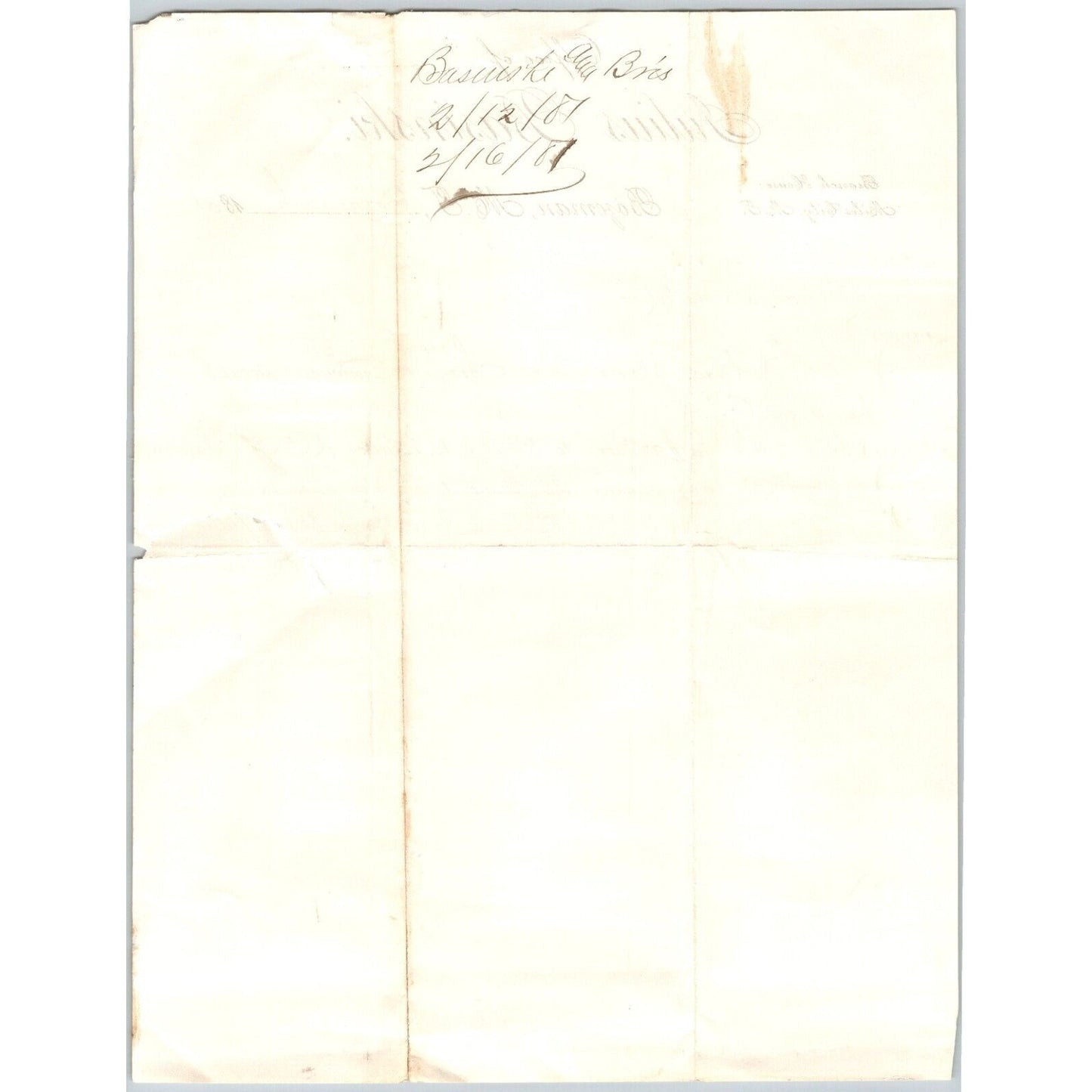 Julius Basinski (Stationers) Bozeman, MT 1881 - ALS Letterhead Henry Elling*