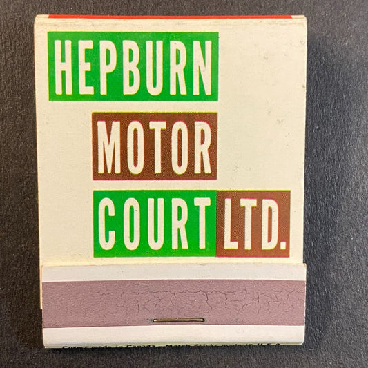Hepburn Motor Court Calgary, Canada Full Matchbook c1960's-73 VGC