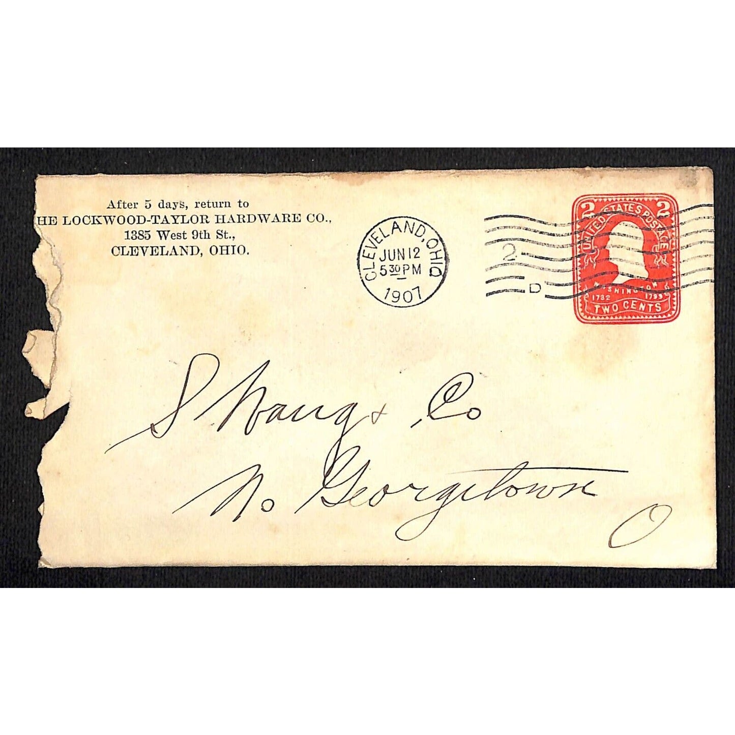 Lockwood-Taylor Co. Cleveland / Samuel Wang Co* North Georgetown 1907 Adv. Cover