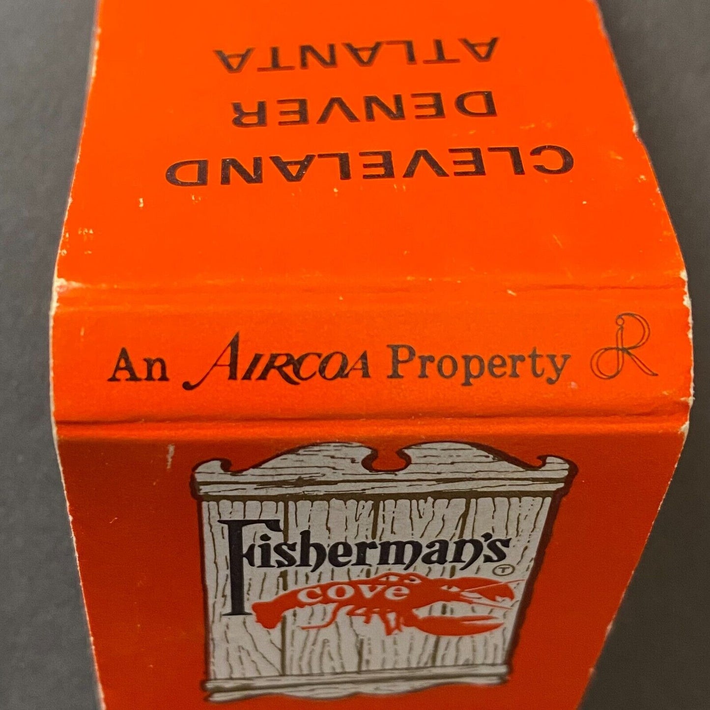 Fisherman's Cove Restaurant Cleveland Full Matchbook c1960's -74 w/ Lobster Art