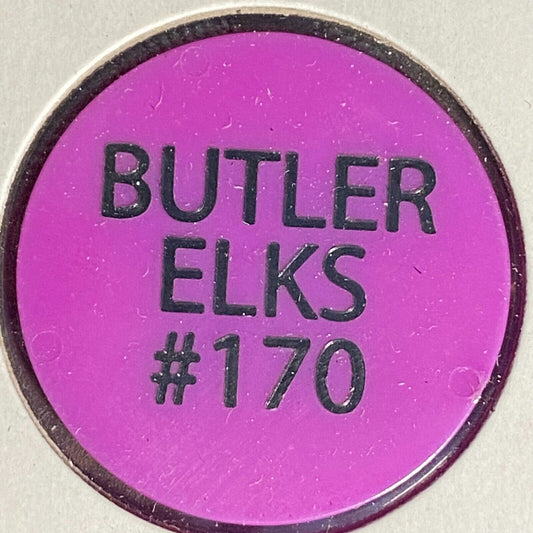 Butler, PA BPOE Elks Post 170 Plastic Drink Token Good For "$3.50"
