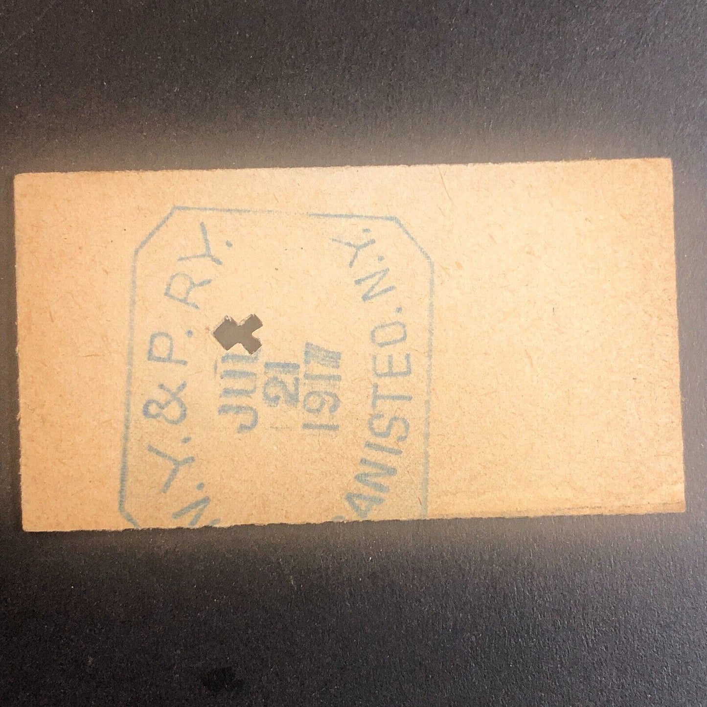 New York & Pennsylvania Railroad July 21 1917 Greenwood, NY Ticket #53592