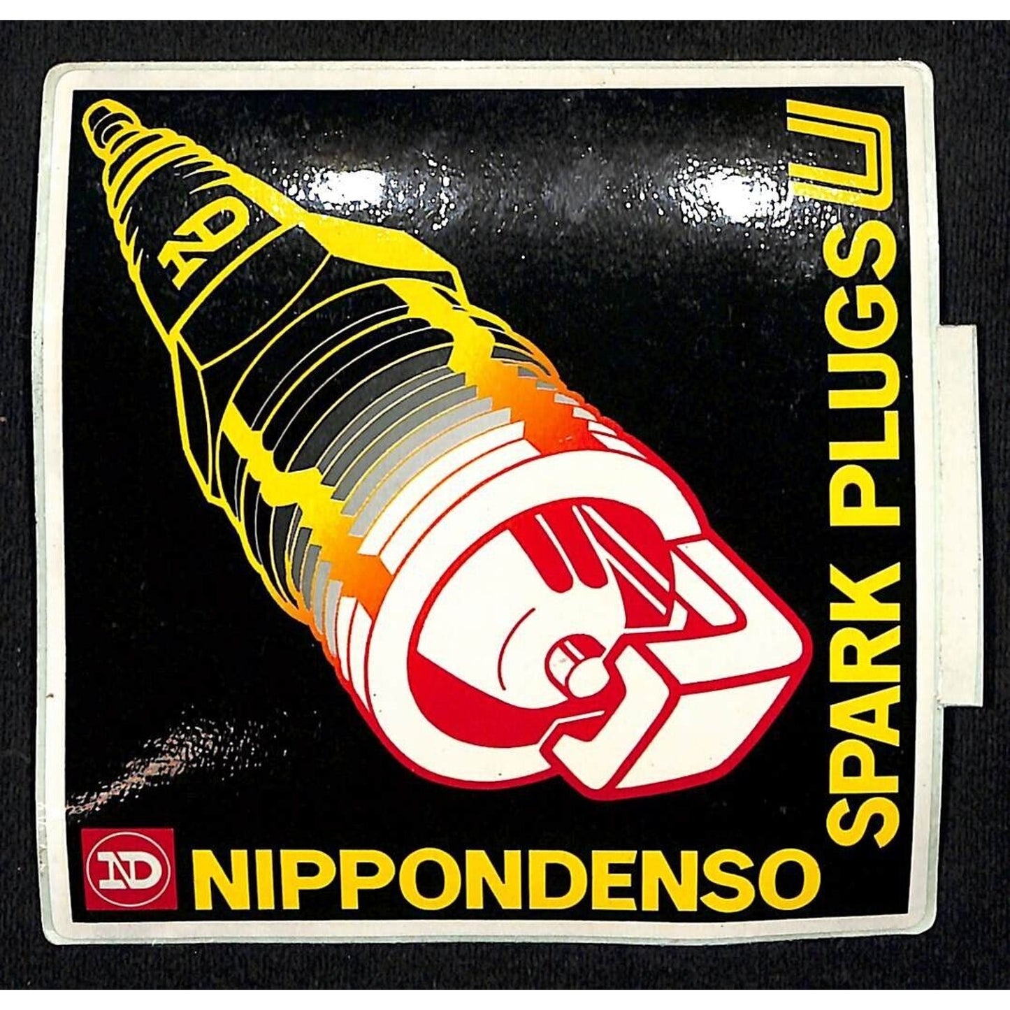 Nippondenso Spark Plugs Racing Japanese Original Vintage Sticker c1980's