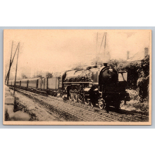 French Railroad RPPC* Postcard Machine Mountain Cherbourg-Paris c1900 H.M.P.