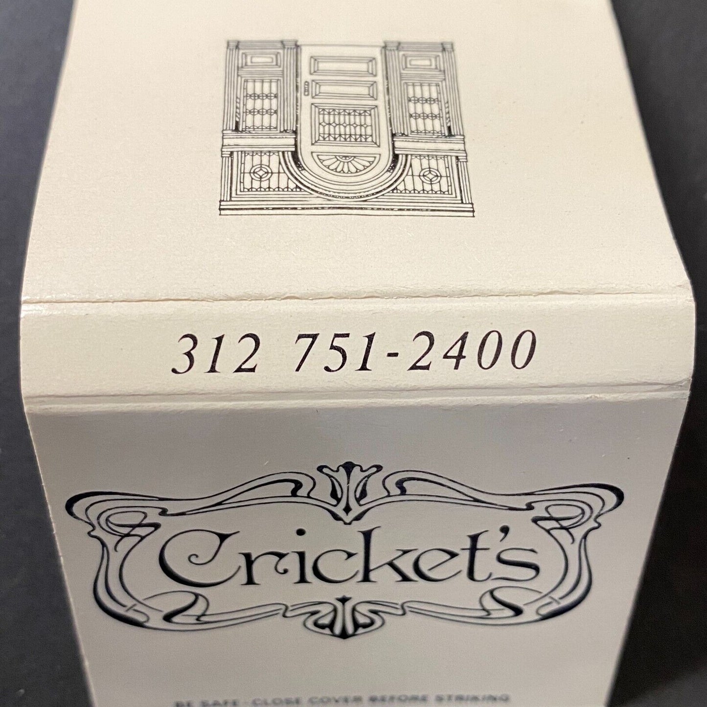 Cricket's Restaurant (John B. Coleman) Chicago Full Matchbook c1974-80's VGC