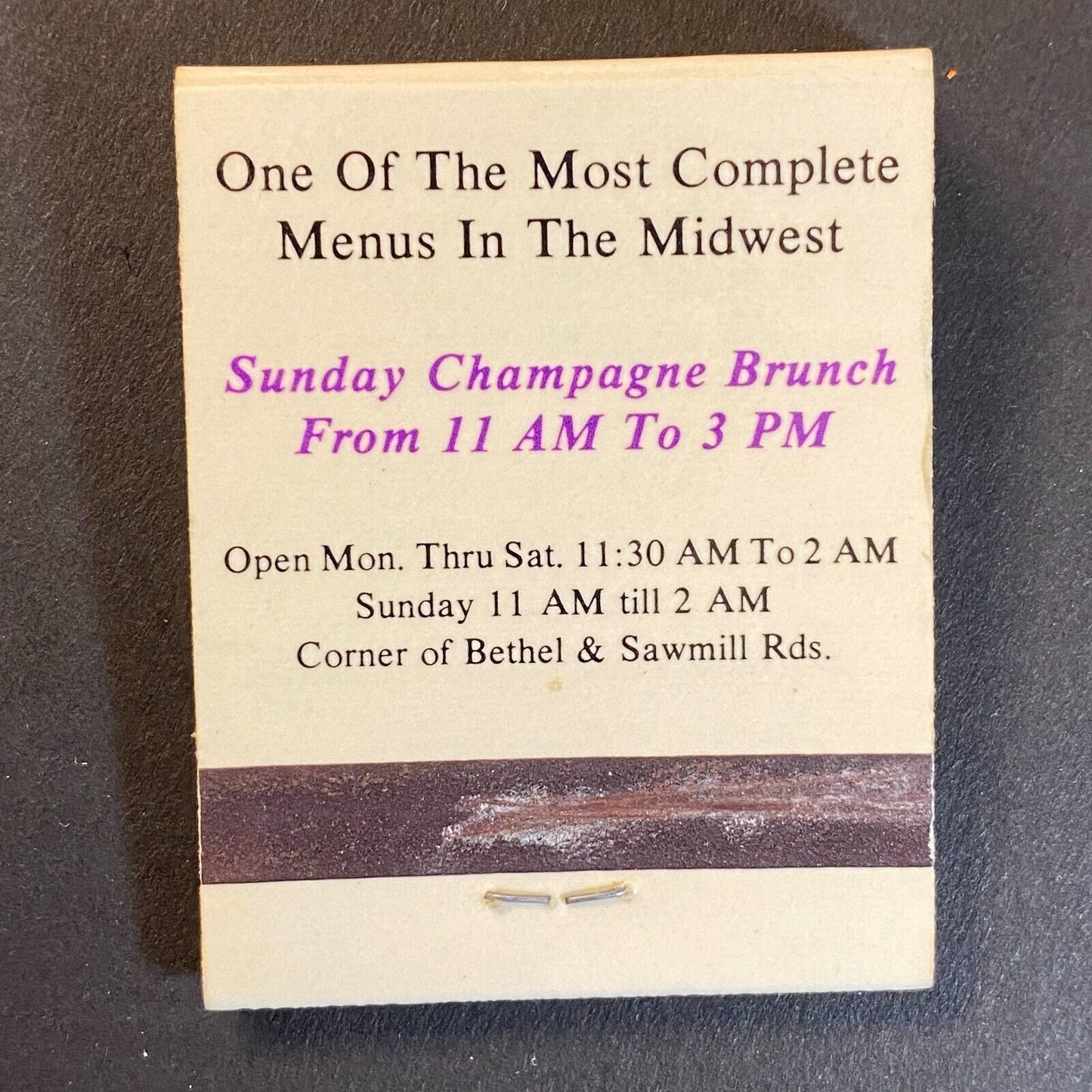 Rocky's Restaurant Columbus, OH Near Full (-2) Printed Stick Matchbook c1990's