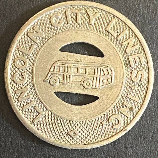 Lincoln City Lines (Neb.) G/F One Fare Bus Transit Token 23mm