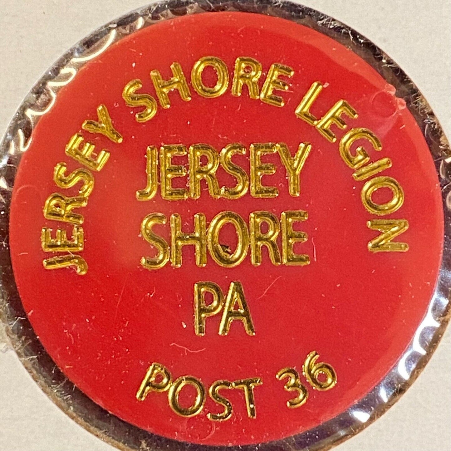 Jersey Shore Legion, PA AL Post 36 c1970's-80's Plastic "Bottle Beer" Token