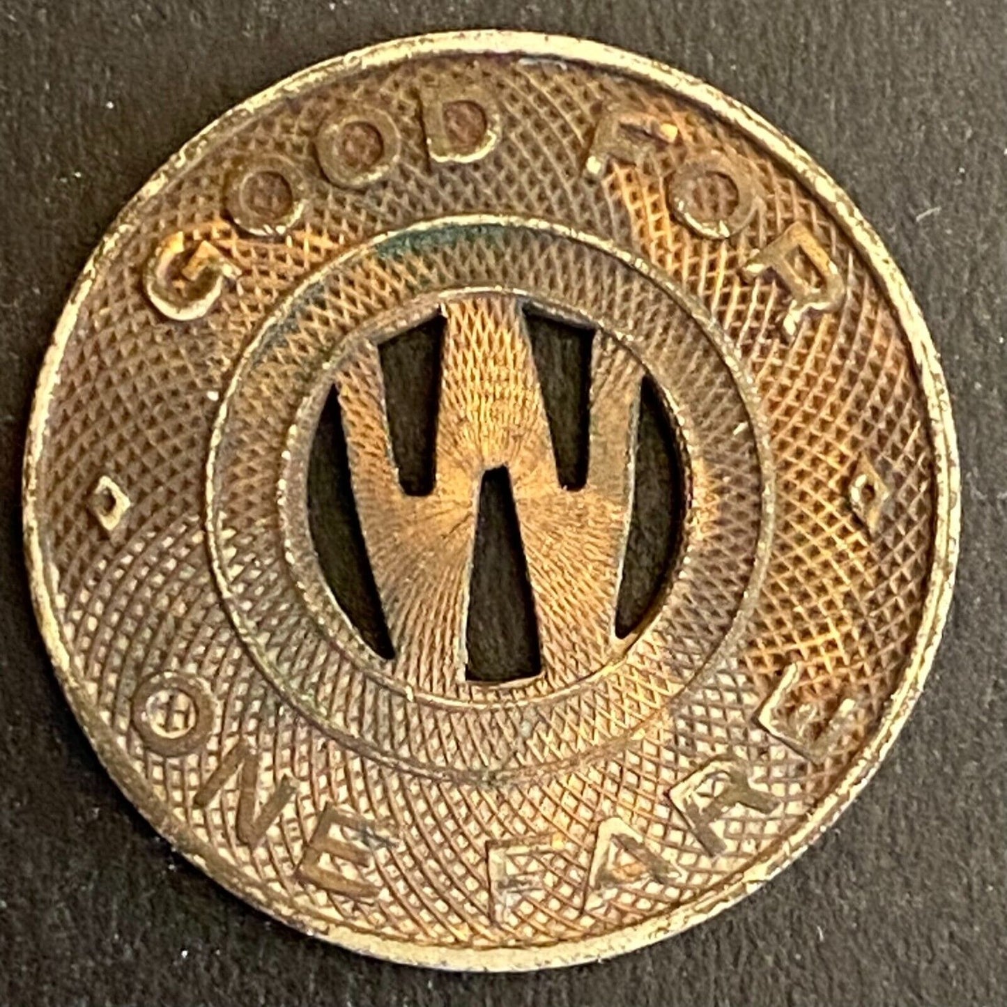 Wichita Transportation Corp. G/F One Fare Transit Token 23mm