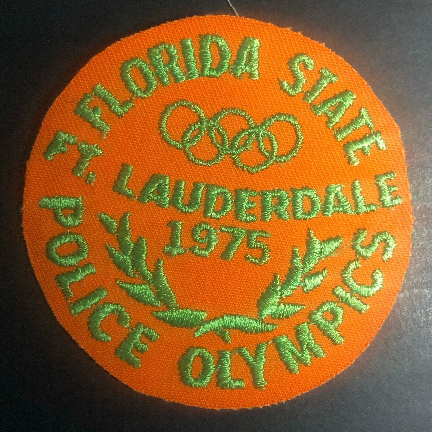 Vintage c1975 "Florida State Police Olympics Ft. Lauderdale" Embroidered Patch