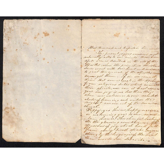1840 8pp Religious ALS Letter Titled "Most Reverend and Respected Sin"