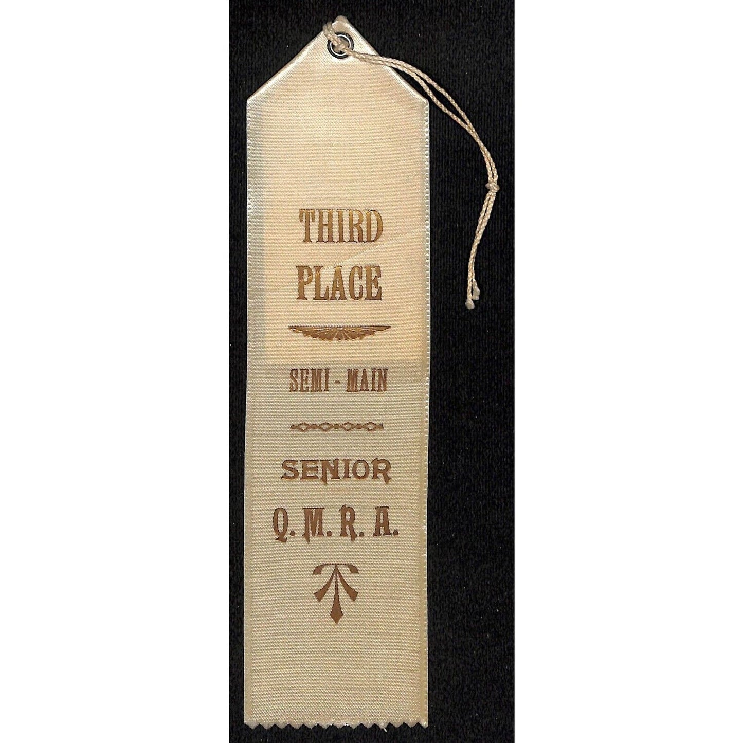 Quarter Midget Racing Ass'n (El Monte ?) 1961 Third Place Award Ribbon Scarce