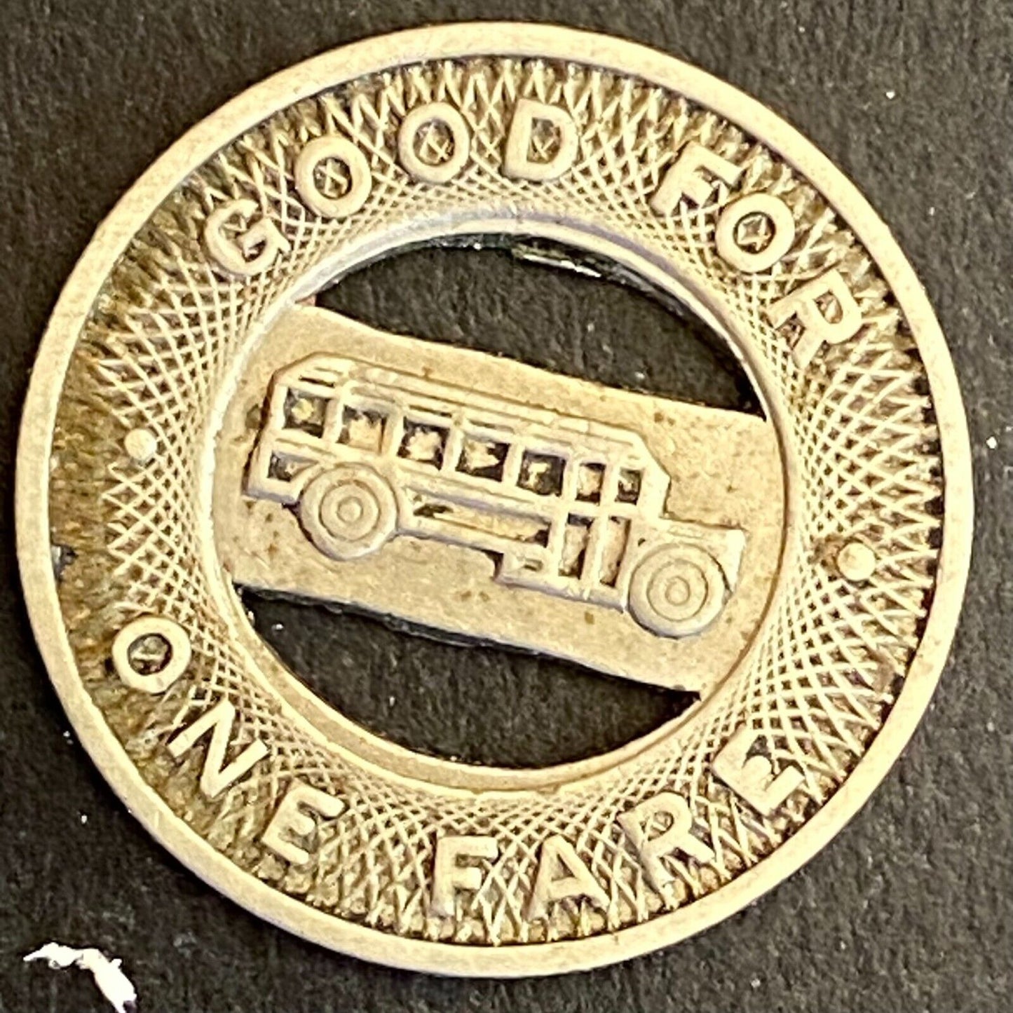 Wichita Motor Bus Co. G/F One Fare Transit Token Bus 20mm Scarce (#1)