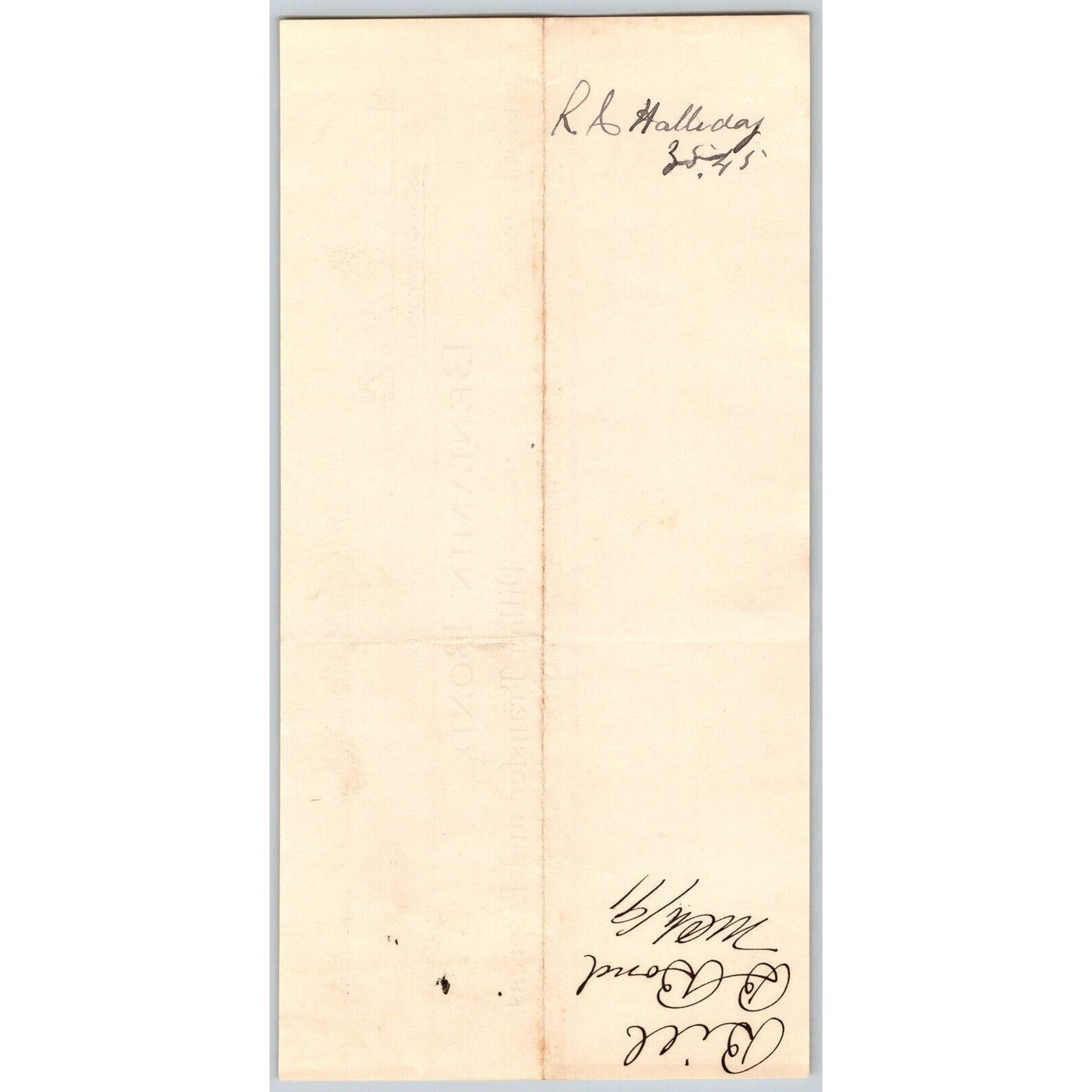 Dillon MT Benjamin Bond Dillon Transfer and Express 1890 Billhead R.C. Halliday*
