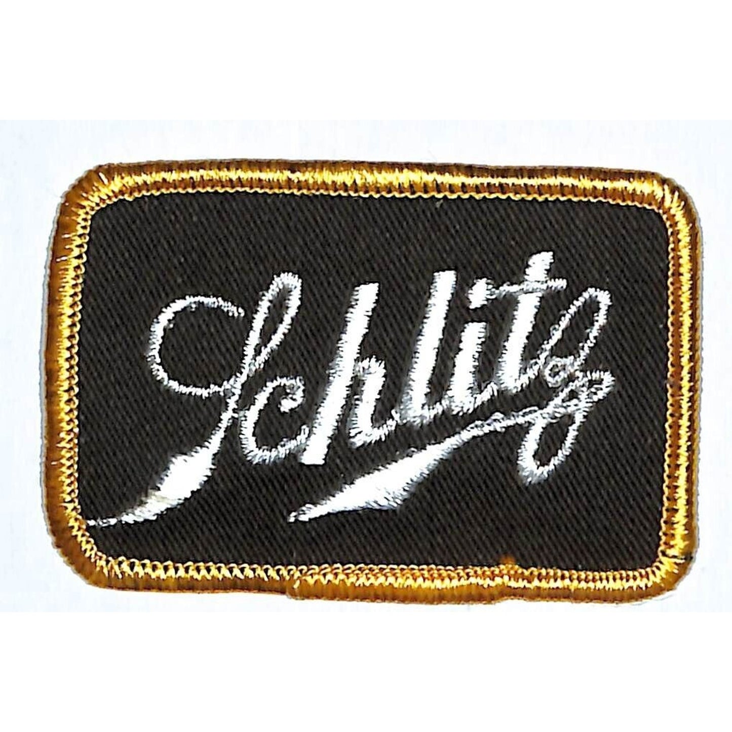 Schlitz Patch Embroidered Vintage 1 7/8" x 2 7/8" c1975-85