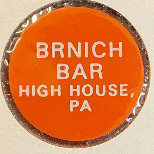 High House, PA Brinch Bar c1970's-80's Plastic "Mixed Drink" Token