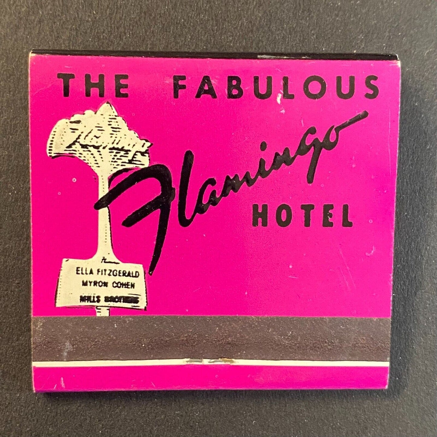 Flamingo Hotel Las Vegas Ella Fitzgerald c1970's Full Matchbook Scarce
