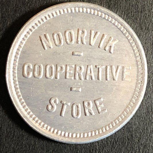 Noorvik Cooperative Store (Alaska) G/F 25c Alum Trade Token 24mm VGC c1940's