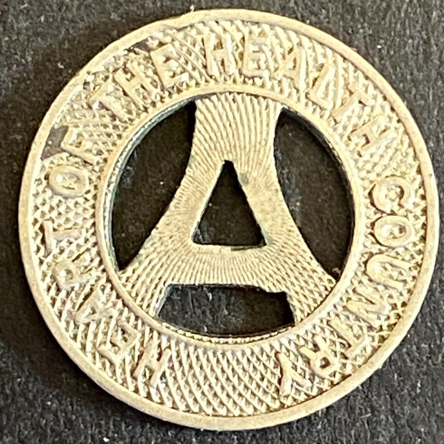 Albuquerque Bus Co. "Health Country" Transit Token 16mm VGC Hanging "A" (#7)