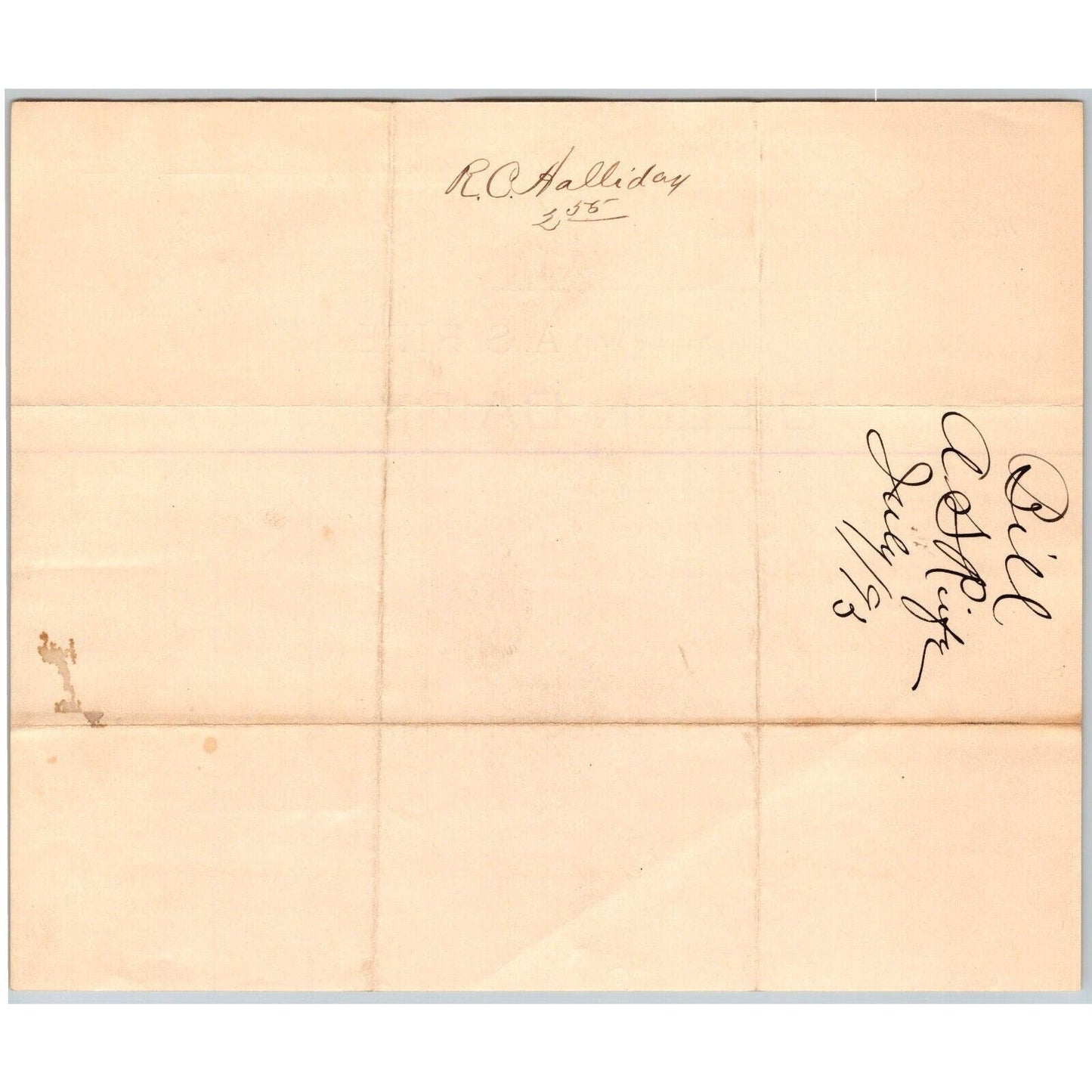 Dillon, MT Dillon Dairy A.S. July 1893 Billhead Rife R.C. Halliday*