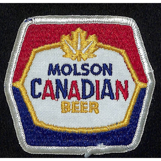 Molson Canadian Patch Vintage Embroidered 3" x 3 1/4" VGC c1975-80's