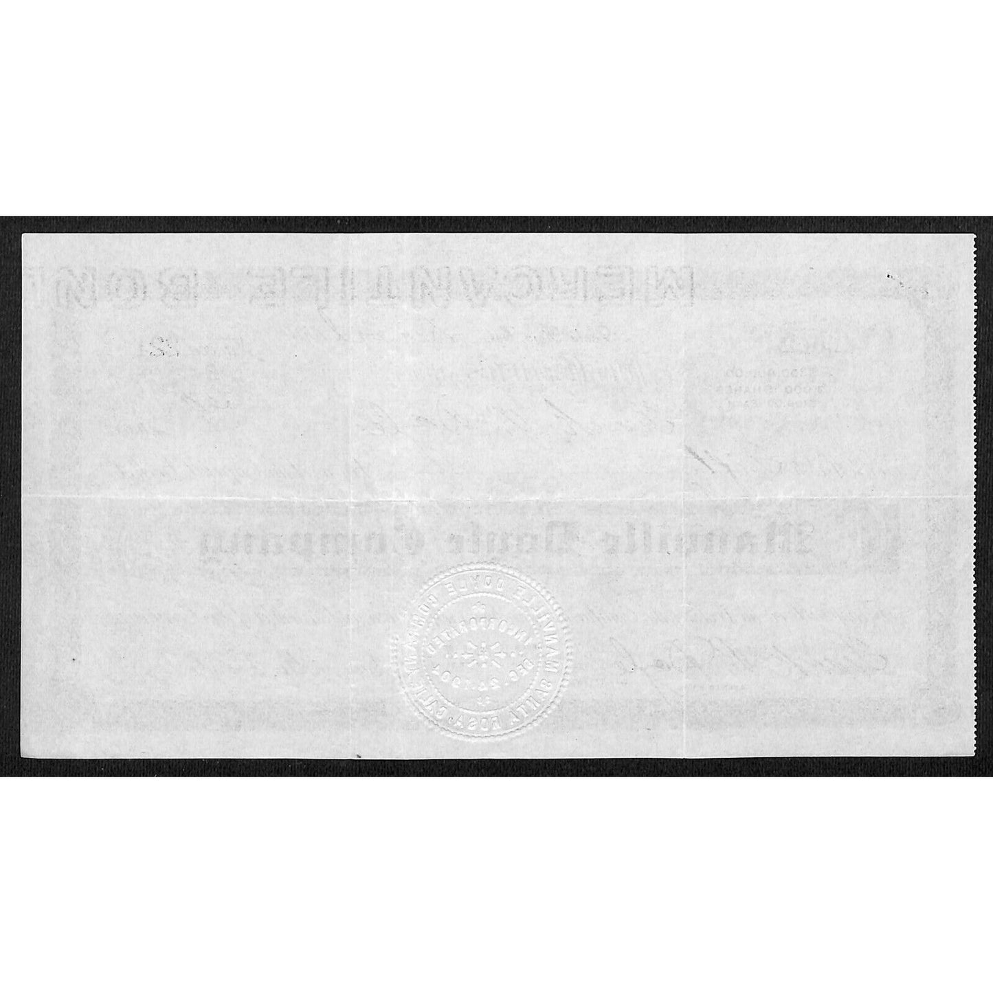 Manville Doyle Co. Santa Rosa, CA 1904 Stock Certificate #21 to Frank P. Doyle
