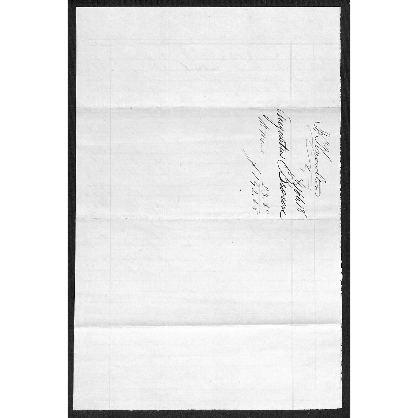 1844 Jabez Knowlton* Newburgh, ME Augustus Brown Boston Dry Goods Billhead