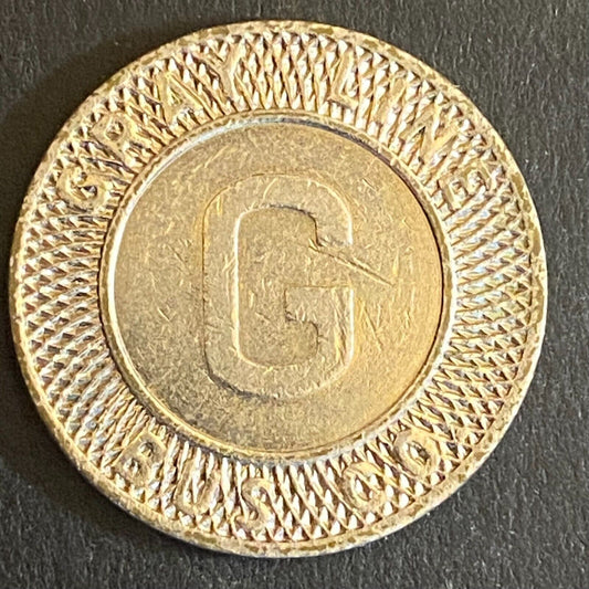 Gray Line Bus Co. (Bridgeport, CT) G/F One Fare Transit Token 23mm
