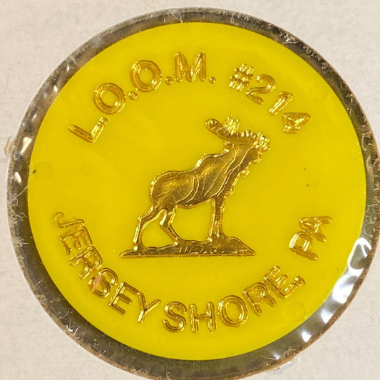 Jersey Shore, PA Moose Lodge #214 c1970's-80's Plastic "Draft Beer" Token