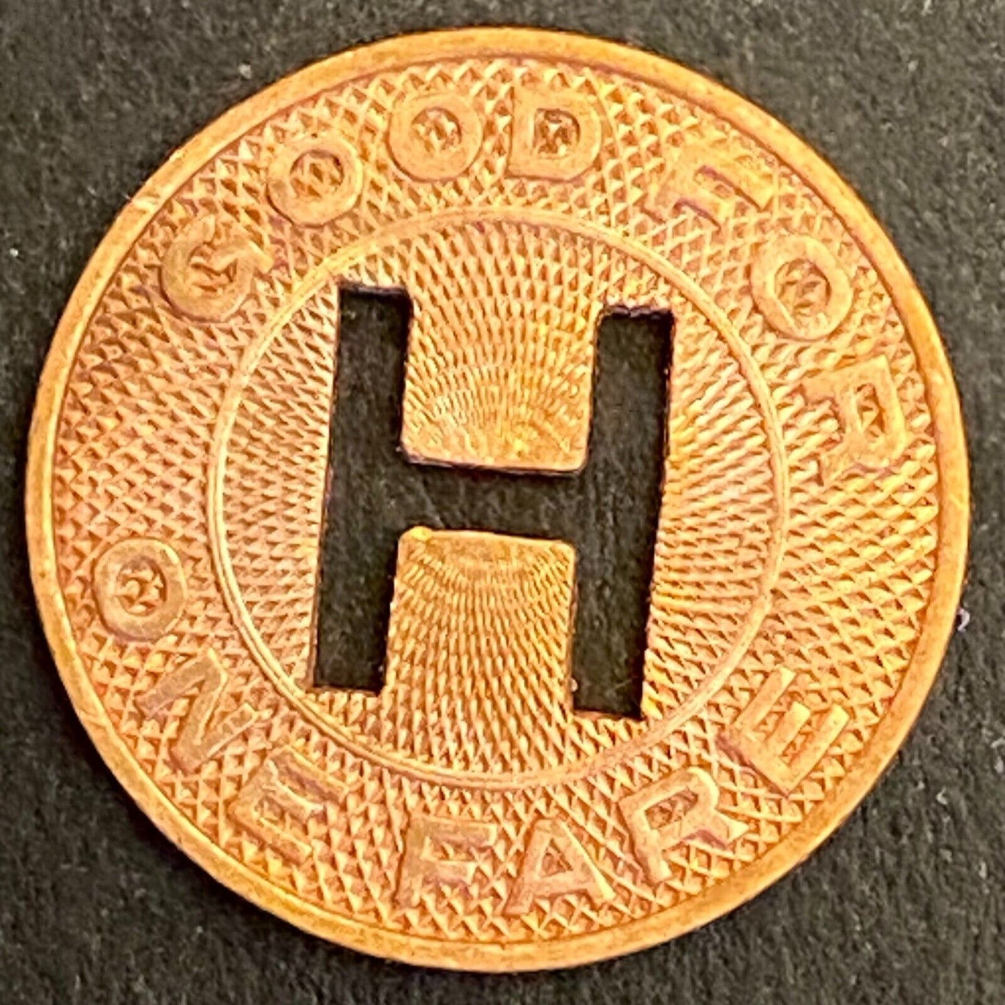 Hamilton City Lines Ohio G/F One Fare Transit Token 16mm