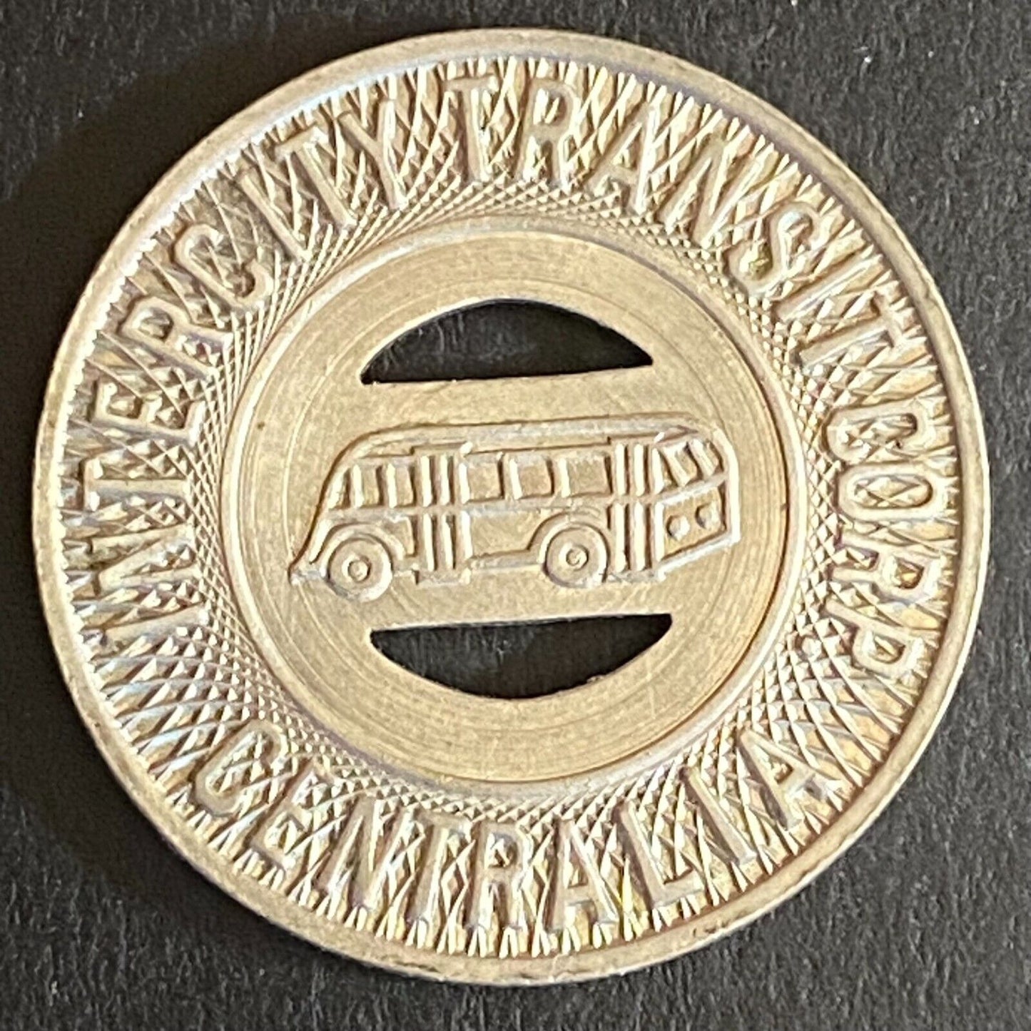 Intercity Transit Corp Centralia G/F One Fare Bus Transit Token 23mm VGC