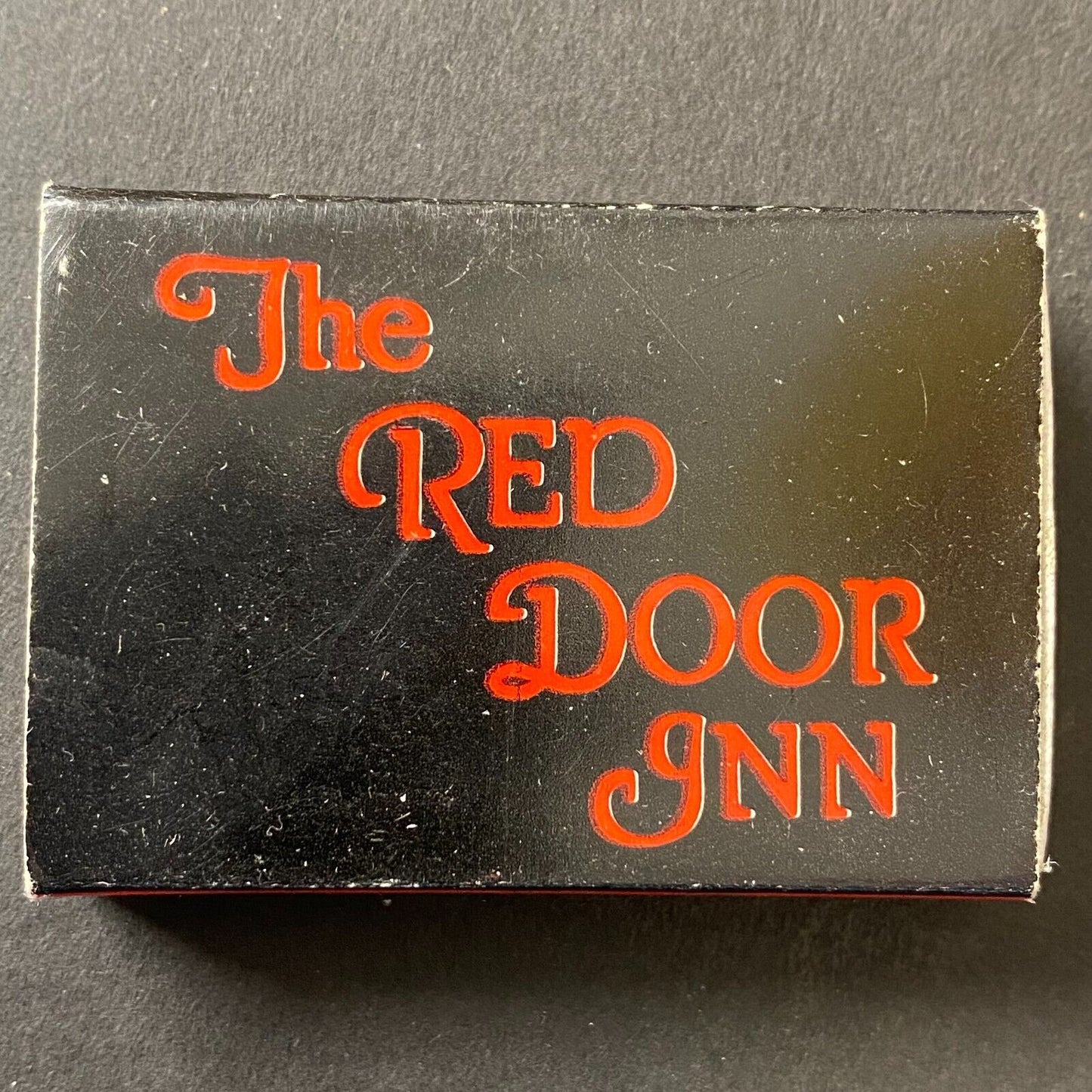 Red Door Inn Restaurant Rockford & Peru, IL c1970's-80s Matchbox w/ Map