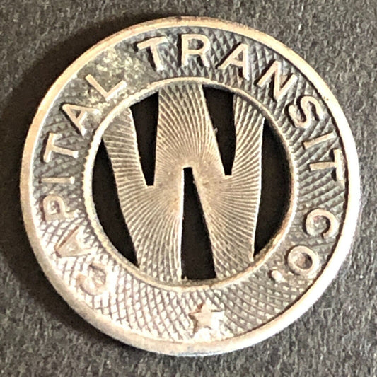 Capital Transit Co. G/F One Fare in the Dist. of Col. Transit Token - 16mm