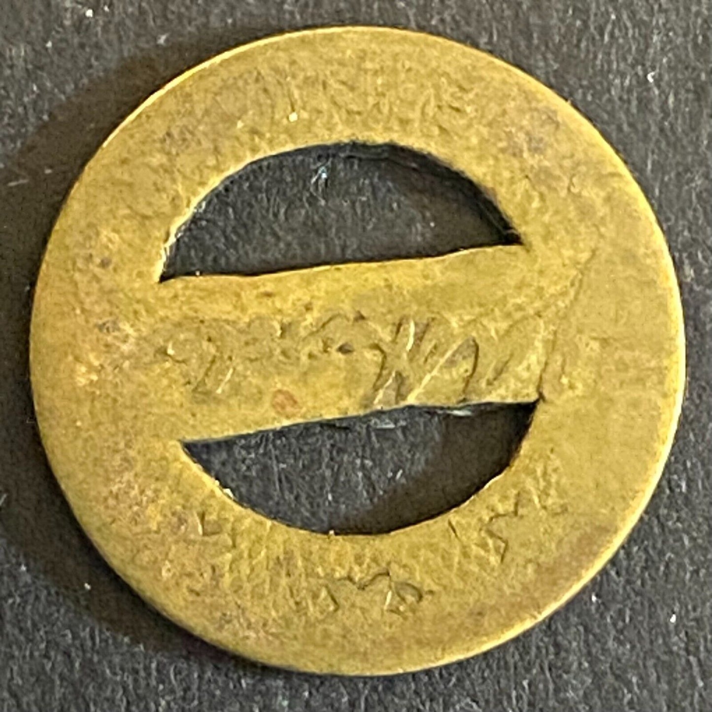 K.C. RYS. Co. (Kansas City) Full Fare Transit Token 16mm - w/Much Wear