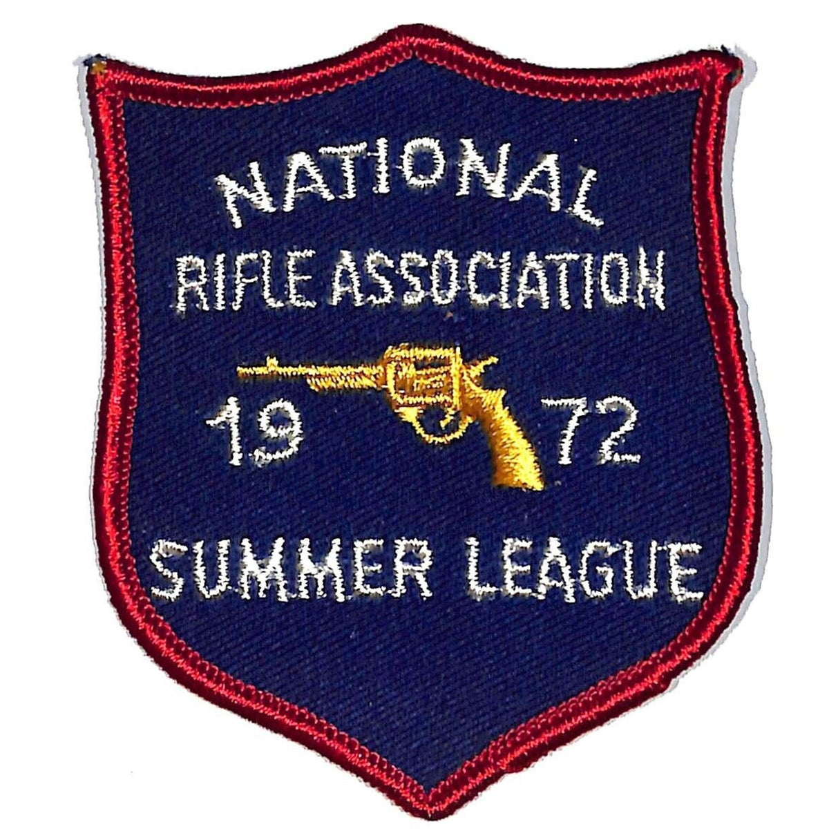 NRA Summer League 1972 Vintage Embroidered Patch 3 1/2" Pistol NOS VGC