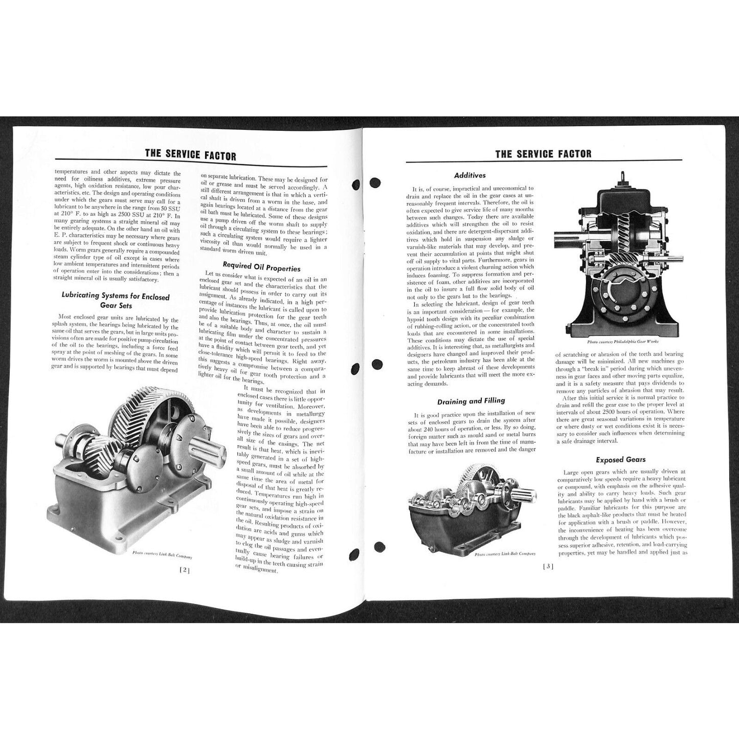 Sinclair Refining 1951 "The Service Factor" "Lubricating Enclosed Open Gears" 7p