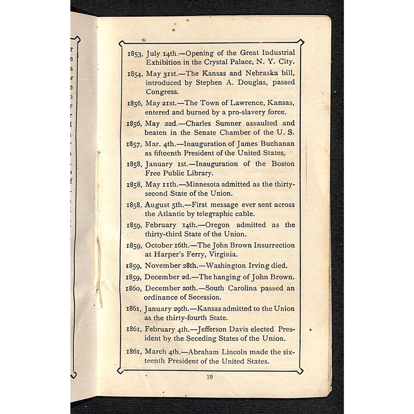 1876 Tarrant & Co. "A Hundred Years of American History" Timeline Booklet 25pp