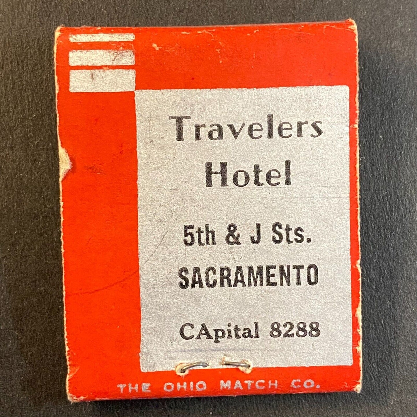 Hotel Shaw San Francisco Travelers Sacramento Near Full (-2) Matchbook 1940's