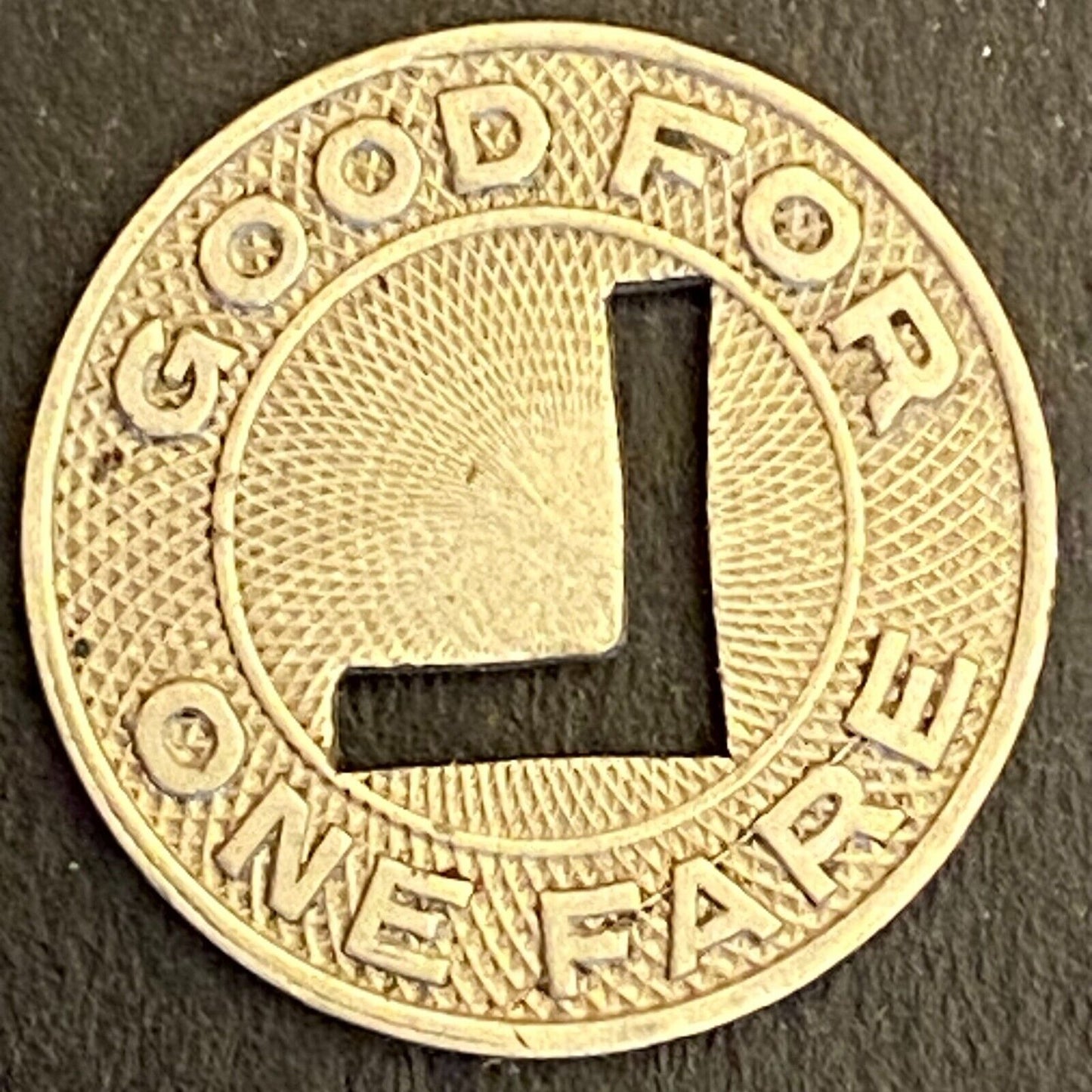 Lima City Lines (Ohio) G/F One Fare Transit Token 16mm (#3)