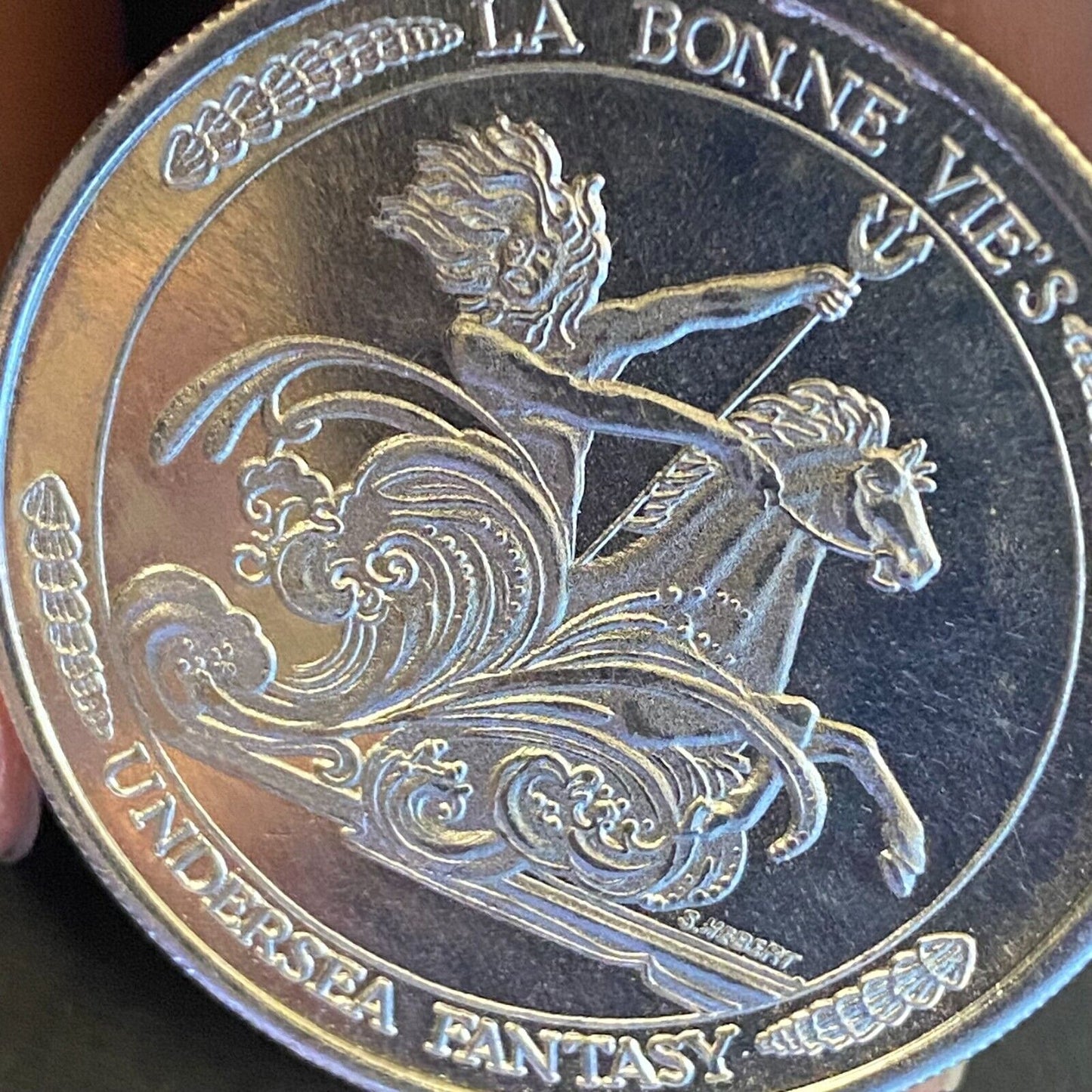 La Bonne Vie's Undersea Fantasy 1983 Mardi Gras Doubloon Alum 39mm