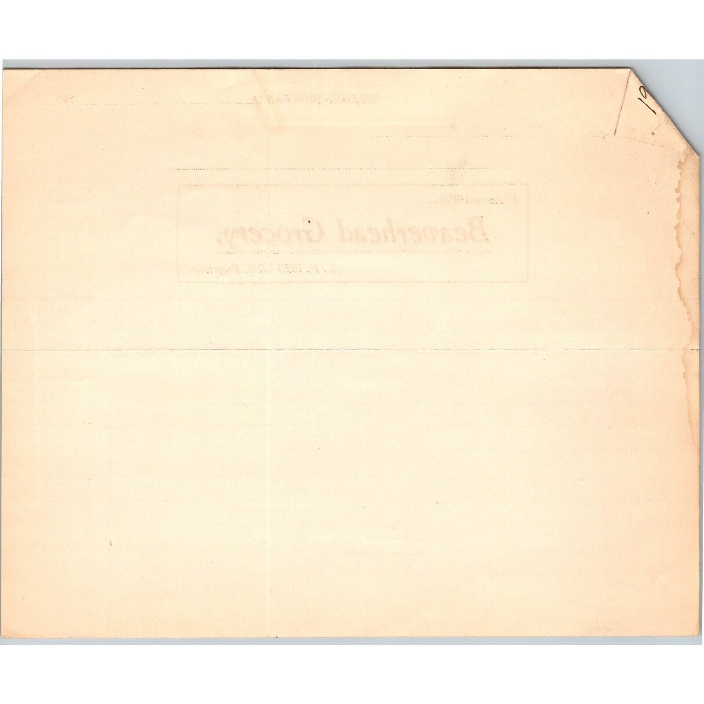 Dillon, MT Beaverhead Grocery L.P. Phillips 1905 Billhead G.T. Paul*