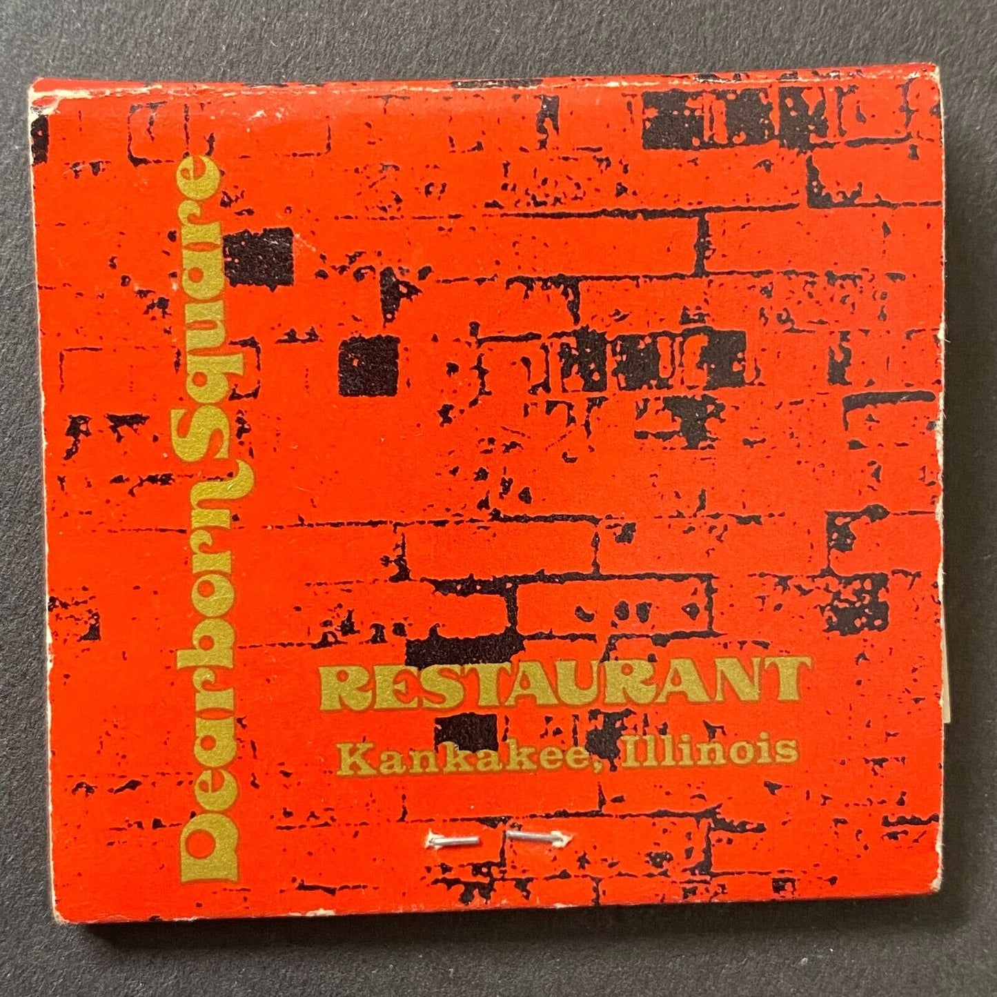 Dearborn Square Restaurant Kankakee, IL Full Matchbook c1974 Scarce