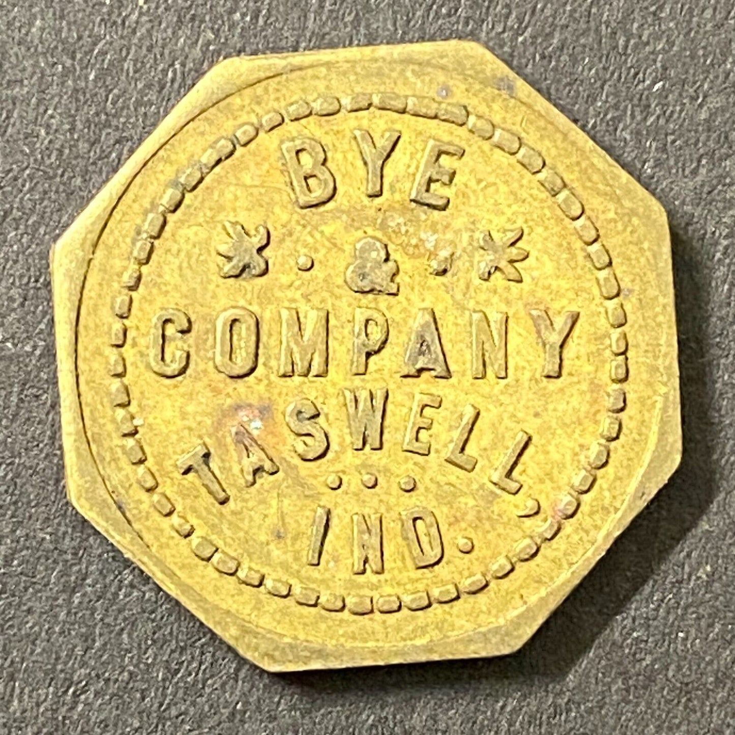 Bye & Company Taswell, IN G/F 5¢ in Merchandise Token 20mm (Gen Store?*) (#2)
