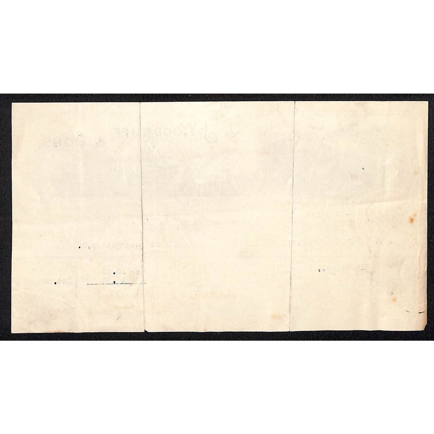 J. Woodruff & Sons Stoves Ranges 1898 Billhead Samuel Wang* N. Georgetown, OH