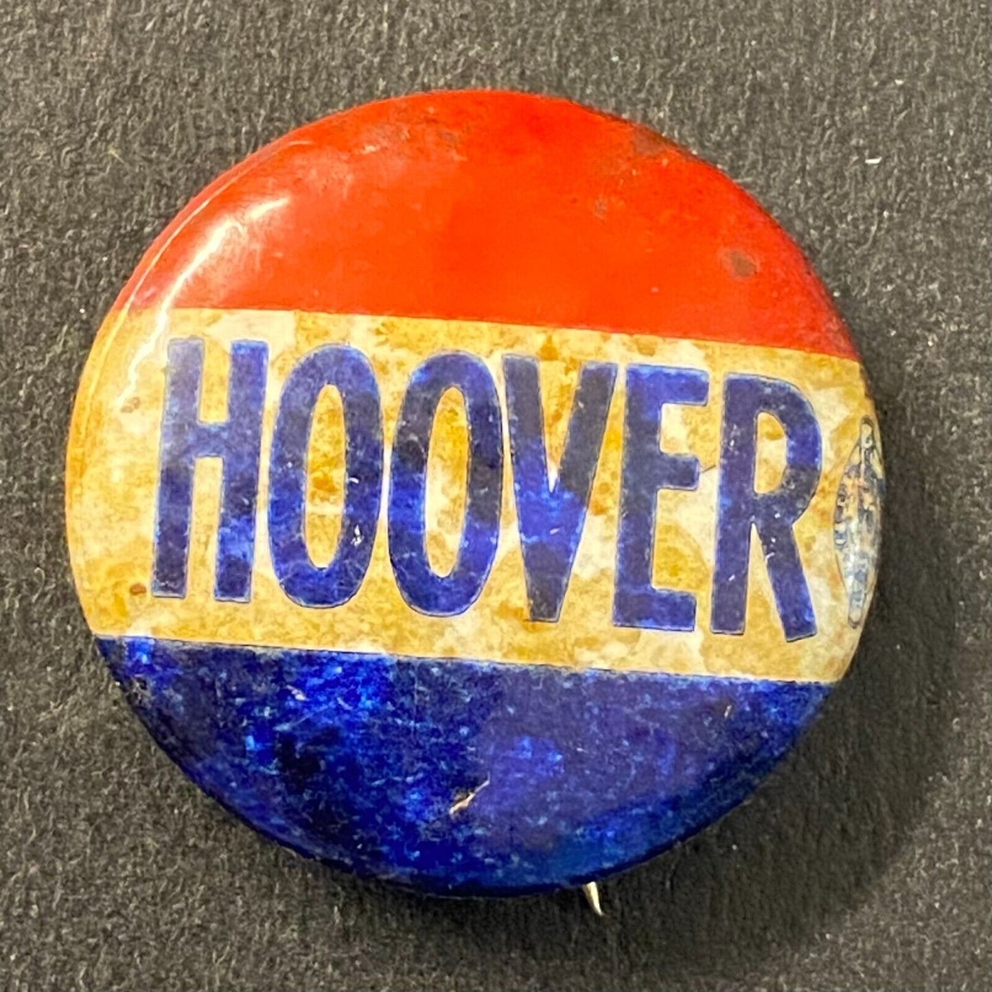 "Hoover" Political Litho Steel Pinback 3/4"